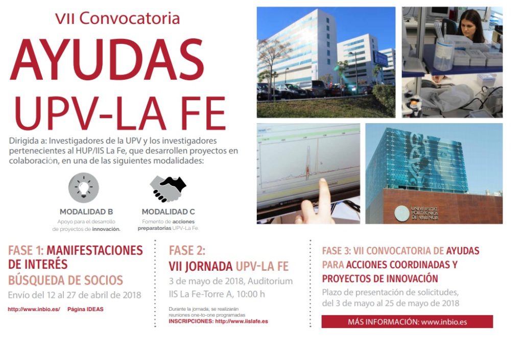 La Upv Y El Iis La Fe Lanzan Una Nueva Convocatoria De Ayuda A La